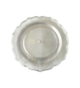 Plastik Sert Mika Şeffaf Tabak - Parti Sunum Yemek Tabağı - Yuvarlak - 19 Cm. - 6 Adetlik Paket