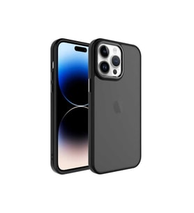 Apple iPhone 14 Pro Uyumlu Kılıf Buzlu Sert PC Zore May Kapak (Siyah)