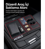Telefon Standlı Araç İçi Organizer Kaydırmaz Silikon Konsol Düzenleyici Mat