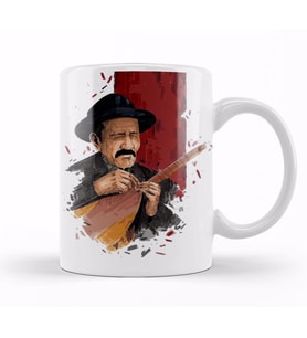 Aşık Veysel İllustrasyon Kupa Bardak Porselen