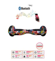 CityMate  Elektrikli Kaykay Scooter Hoverboard Bluetooth Hoparlörlü 6.5 Inch Grafiti D11
