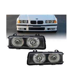 Bmw E36 1992-1998 Sedan Coupe Mercekli Siyah Ön Far