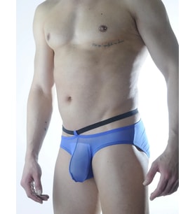 Mulvxbrf Brf02 Erkek Mavi Tül  Slip İç Çamaşırı (Mulvix)