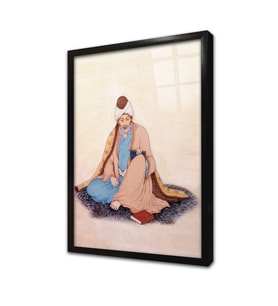 Mevlânâ Celâleddîn i Rûmî Çerçeveli Cam Tablo