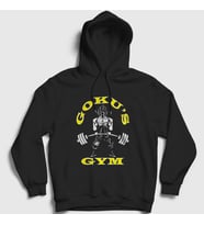 Presmono Unisex Siyah Gym Goku Anime Dragon Ball Kapüşonlu Sweatshirt 235971tt