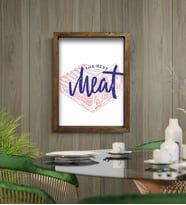 BK Gift Cafe & Bar & Restaurant Konseptli Doğal Masif Ahşap Çerçeveli Tablo-40