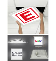 60cmx60cm Led Armatür-60x60 Taş Yünü Asma Tavan Ledi-54w-beyaz-led Panel-asma Tavan Led-sıva Altı
