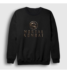 Presmono Unisex Siyah Logo V2 Mortal Kombat Sweatshirt 147248tt