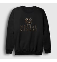 Presmono Unisex Siyah Logo V2 Mortal Kombat Sweatshirt 147248tt