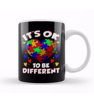 It s OK To Be Different Autism Awareness Hamster Kupa Bardak Porselen