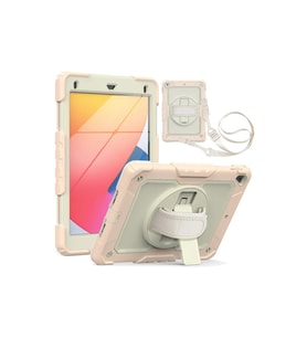 Apple iPad 5 Air 9.7 Kılıf Strap New Tablet Kapak - Pembe