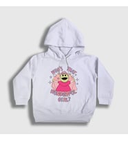 Presmono Unisex Çocuk Beyaz Peepo Who's That Wonderful Girl Nanalan Kapüşonlu Sweatshirt 533431tt (Beyaz)