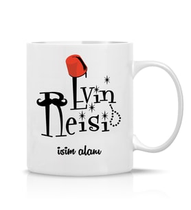 Kişiye Özel İsimli Evin Reisi Tasarım Kahve Çay Kupa Bardak-K5012
