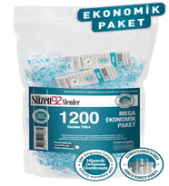 Süzen92 Slender Mega Ekonomik Paket 1200 Adet Sigara Filtresi + 2 Adet Taşıma Kutusu