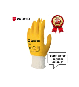 Würth Iş Güvenliği Eldiveni Kalın Nitril Sarı No:9/L ( 1 Çift )