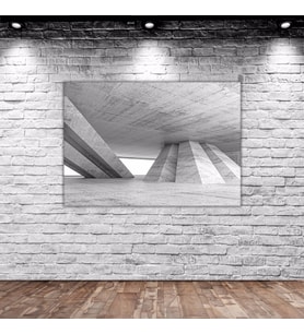 BK Home Üç Boyutlu Poligonal Kabartma Tasarımlı Kanvas Tablo 50x70cm-1