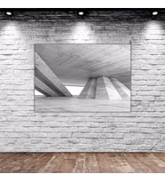 BK Home Üç Boyutlu Poligonal Kabartma Tasarımlı Kanvas Tablo 50x70cm-1