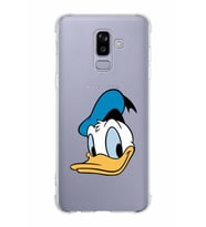 Samsung Galaxy J8 (2018)  Köşe Korumalı Antişok Kapak Donald Duck Tasarımlı Şeffaf  Kılıf