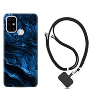 Casper E30 F20 X20 Kılıf Boyun Askılı Silikon Blue MArble 1379