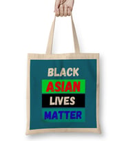 Black Asian Lives MATTER Stop AAPI Hate Bez Çanta Uzun Saplı