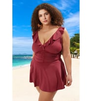 Konforlu Plus Size Mayo Tasarım Büyük Beden Yüksek Konfor UV Korumalı Deniz Kıyafeti
