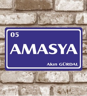 Dekoratif Metal Amasya 05 Plaka Retro Poster (29x15)