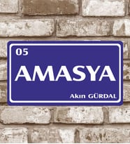 Dekoratif Metal Amasya 05 Plaka Retro Poster (29x15)