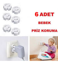 6 Adet Çocuk Kilidi Priz Emniyet Kapağı Kolay Otomatik Kurulum Priz Kapağı Kilidi Priz Emniyet Kilit