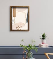 BK Gift Otel Odası Konseptli Doğal Masif Ahşap Çerçeveli Tablo 45x65cm-27