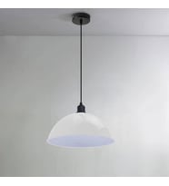 RİOLİGHT MODERN,VİNTAGE,RETRO,RUSTİK BEYAZ 1XE27 DUYLU METAL TEKLİ SARKIT AVİZE ÇAP:30CM