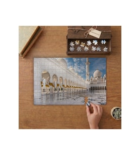 Şeyh Zayid Camii Tasarımı 240 parça Ahşap Puzzle Ahşap Kutuda MP09521