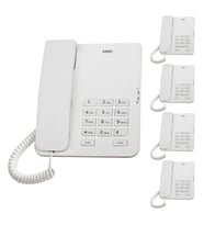 Karel TM140 Analog Masaüstü Kablolu Telefon 5'li Fırsat Paketi Beyaz