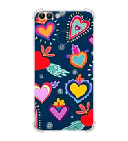 PrintiFy Huawei P Smart Uyumlu Retro Color 3 Baskılı Şeffaf Köşe Korumalı Antişok Kılıf