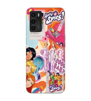 Oppo A16 / A55 Uyumlu Totally Spies Kolaj Tasarımlı Şeffaf Telefon Kılıfı