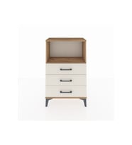 Arges Komodin Tek Raflı 3 Çekmeceli 60x30x96 Çam-Aytaşı