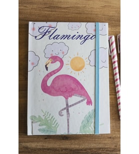 Flamingo Desenli Çizgisiz Noktalı Defter