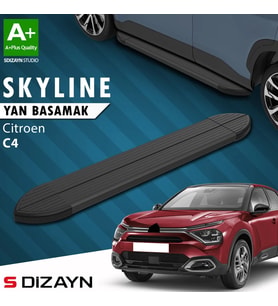 S-Dizayn Citroen C4 3 Skyline Siyah Yan Basamak 183 Cm 2021 Üzeri A+ Kalite