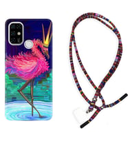 Casper E30 F20 X20 Kılıf Boyun Asklı Rasta Silikon Queen Flamingo 1748