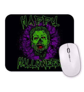 Zombie Purple Grunge Splatter Happy Halloween Mouse Pad