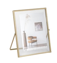 Porsima DHZ90103 Altın Metal Modern Dekoratif Cam Fotoğraf Çerçevesi Masa Duvar Fotoğraf Çerçevesi 20x25cm