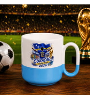 BK Gift Curaçao Taraftar Temalı 2026 Dünya Kupası Tasarımlı Mavi Joyful Kupa Bardak