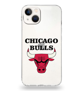 Apple iPhone 13 Mini Uyumlu Kamera Korumalı Tıpalı Kapak Chicago Bulls Tasarımlı Şeffaf Kılıf