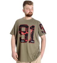 Mode XL Büyük Beden Erkek T-shirt 91 23153 Haki