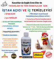 Tavuklar için İştah Açıcı ve İç Temizleyici Ovumix 250 ml