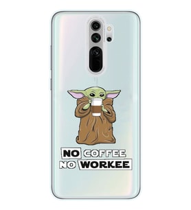 Redmi Note 8 Pro Uyumlu Yoda Coffee Tasarımlı Şeffaf Telefon Kılıfı