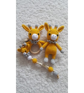 Amigurumi Minik Zürafa Üçlü Set