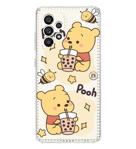 Samsung Galaxy A33 Uyumlu Winnie The Pooh Tasarımlı Şeffaf Telefon Kılıfı