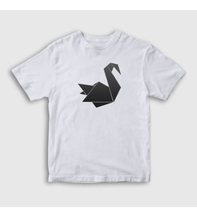Presmono Unisex Çocuk Beyaz Origami Swan Prison Break T-Shirt 276158tt