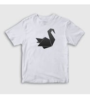 Presmono Unisex Çocuk Beyaz Origami Swan Prison Break T-Shirt 276158tt