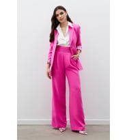 Bel Detaylı Cepli Pantolon - PEMBE